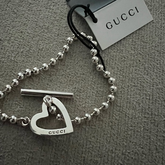 Authentic Gucci Toggle Heart bracelet Sterling Silver - Picture 3 of 5